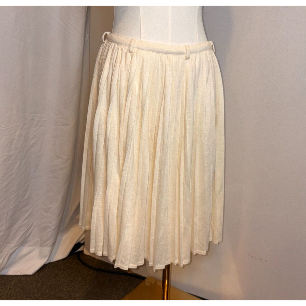 Freeway Pleated Cream/Ivory/Neutral Skirt/Size Small/BOHO/beachy/cottage/coastal